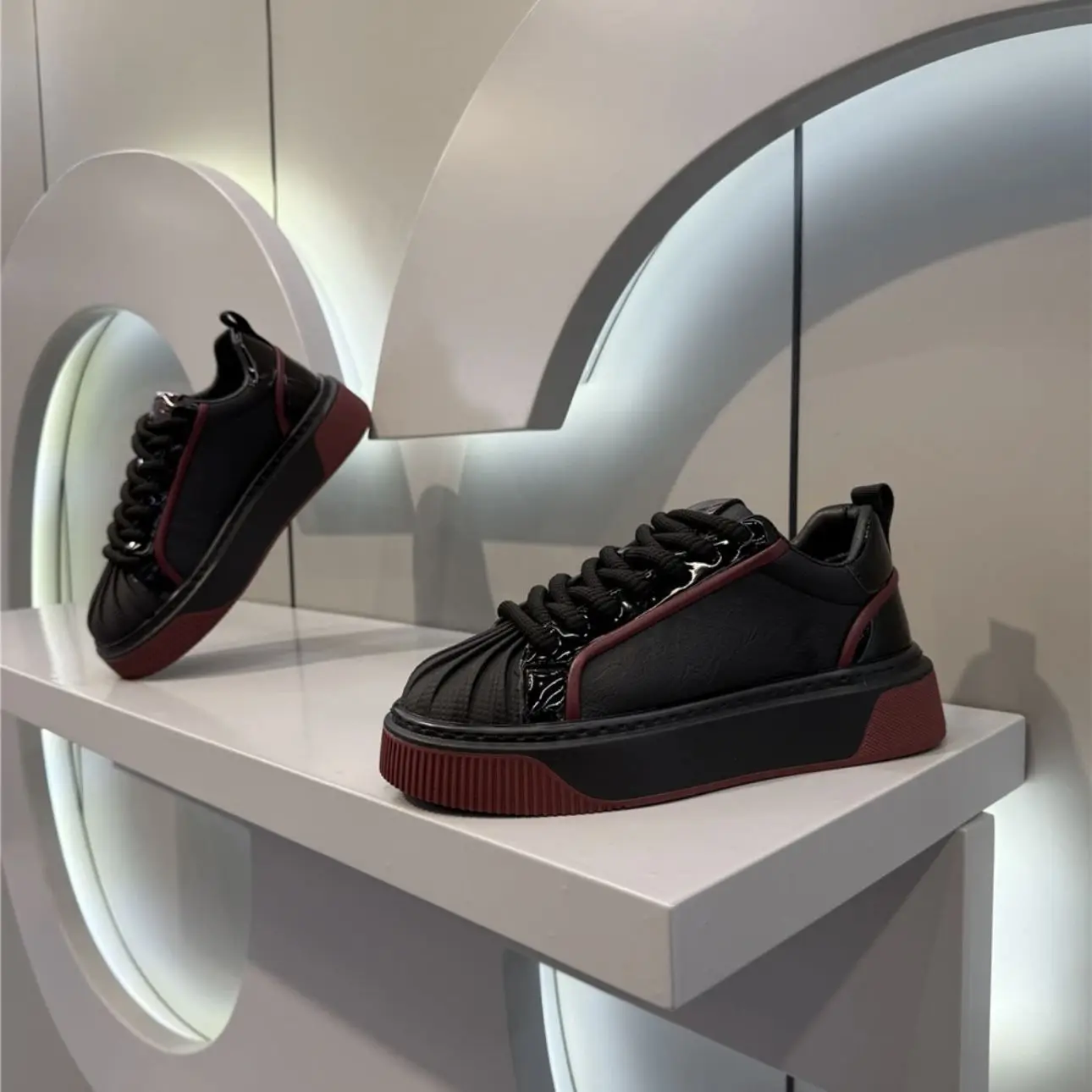 Flat Lightweight Rubber Outsole Business Footwear 2025 Fall New Men Casual Sneaker Solid Colour Comfortable Breathable Anti Slip