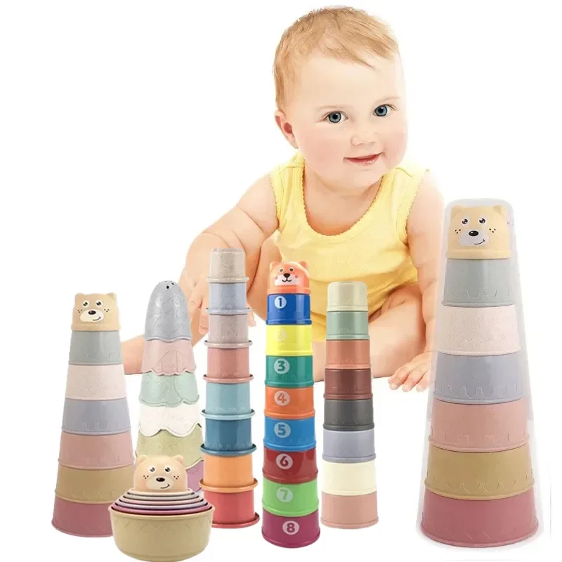 Baby Stapelbeker Speelgoed Baby Vroege Educatieve Speelgoed Nestelen Cup Bad Speelgoed Beste Montessori Speelgoed Cadeau Voor 6 Maanden + Jongens En Meisjes