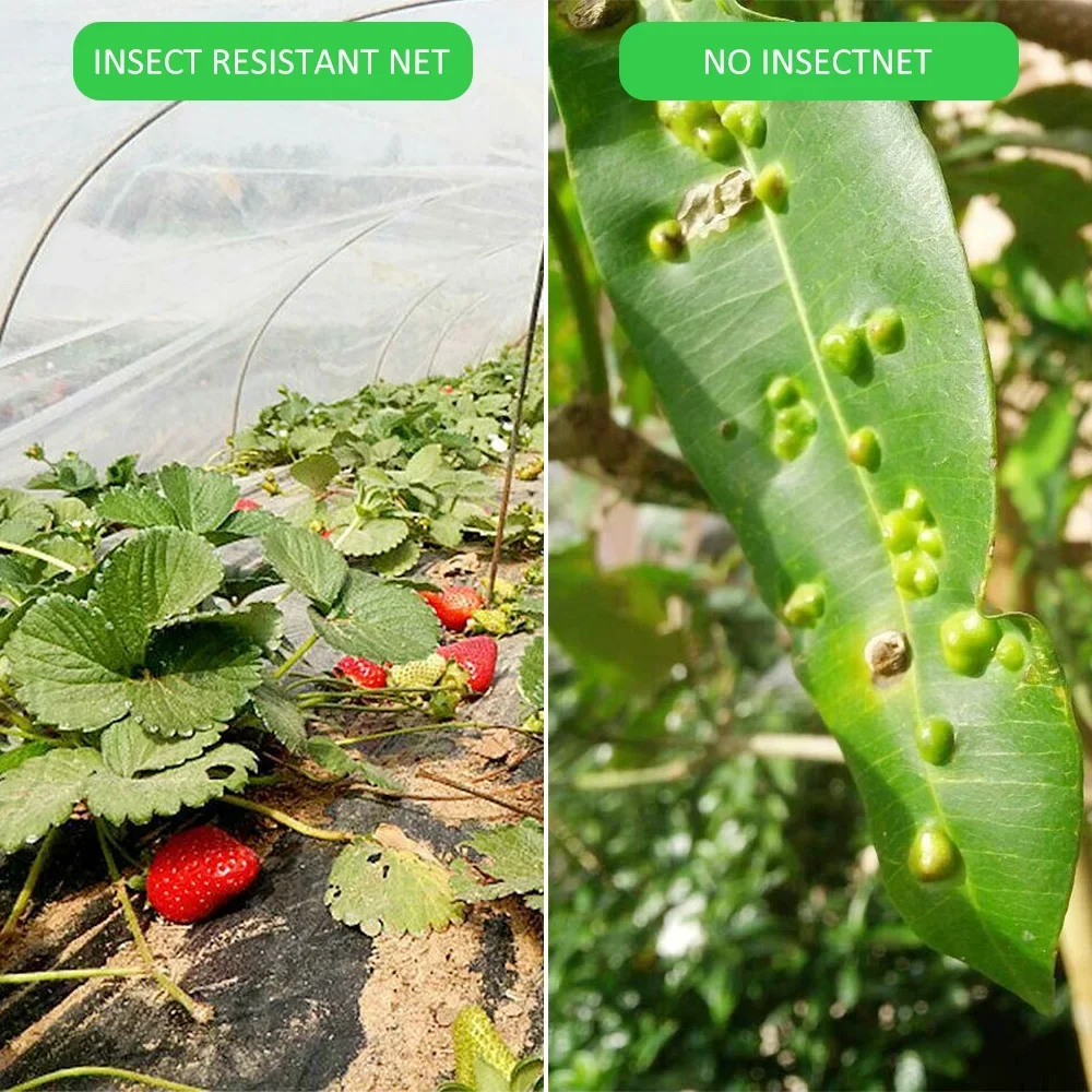 Plant Potection Net Greenhouse Protective Net 60mesh Fruit Vegetables Care Cover Garden Pest Control Insect Net Plant Cover Net