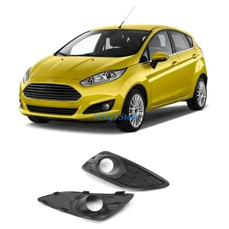 

37JE 1 Pair Front Fog Light Cover Grille for Zetec S MK7 13-17 D2BZ15266CB D2BZ15266GB Replacement Fog Lamp Honeycomb Grille