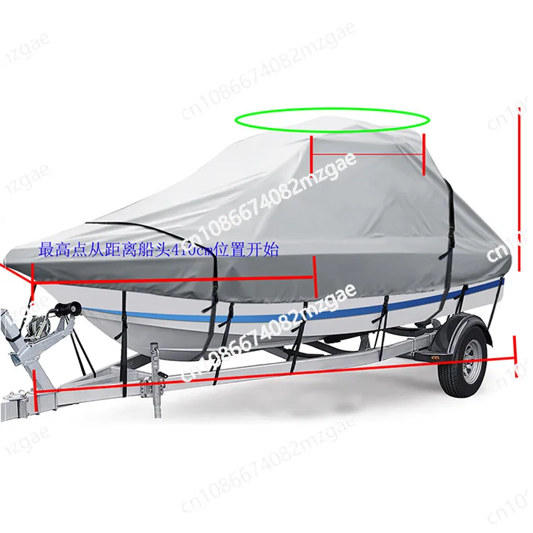 Boat Protection 600D Oxford Cloth for Yacht, Center Console Ceiling Rainproof with V-Shaped Square Design