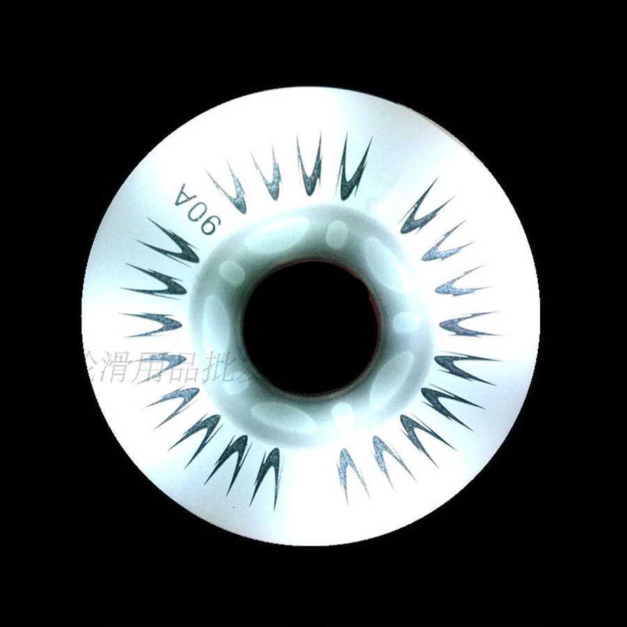 8 adet flaş Inline paten tekerlekleri seled aydınlatma paten tekerlekleri 60 62 64 68 70 72 76 80mm SEBA için sürgülü lastikler Slalom