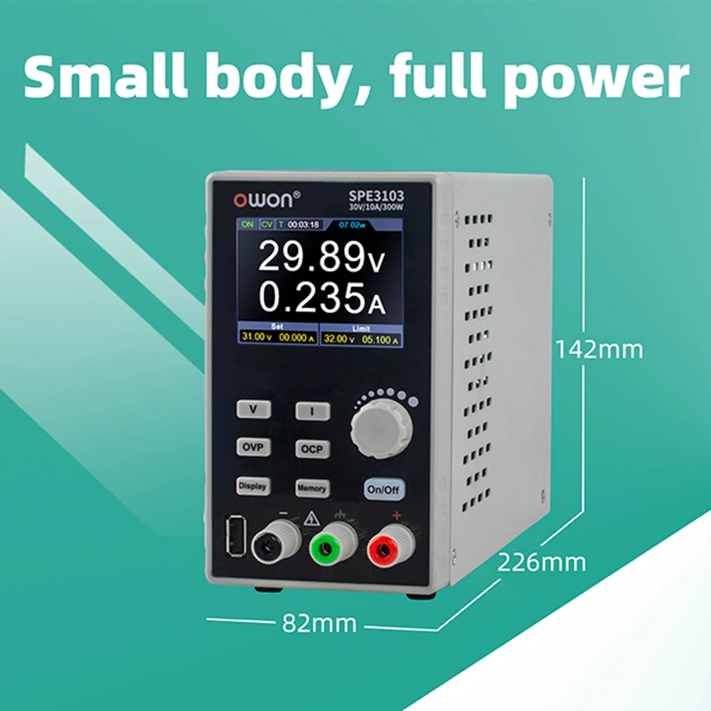 OWON SPE Programmable DC Power Supply 300W 30V/10A 60V/10A 2.8