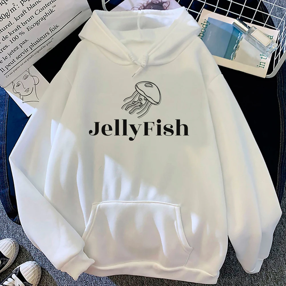 Jellyfish hoodies women sweat y2k streetwear anime 2023 Hood sweatshirts female Fleece Hooded Shirt