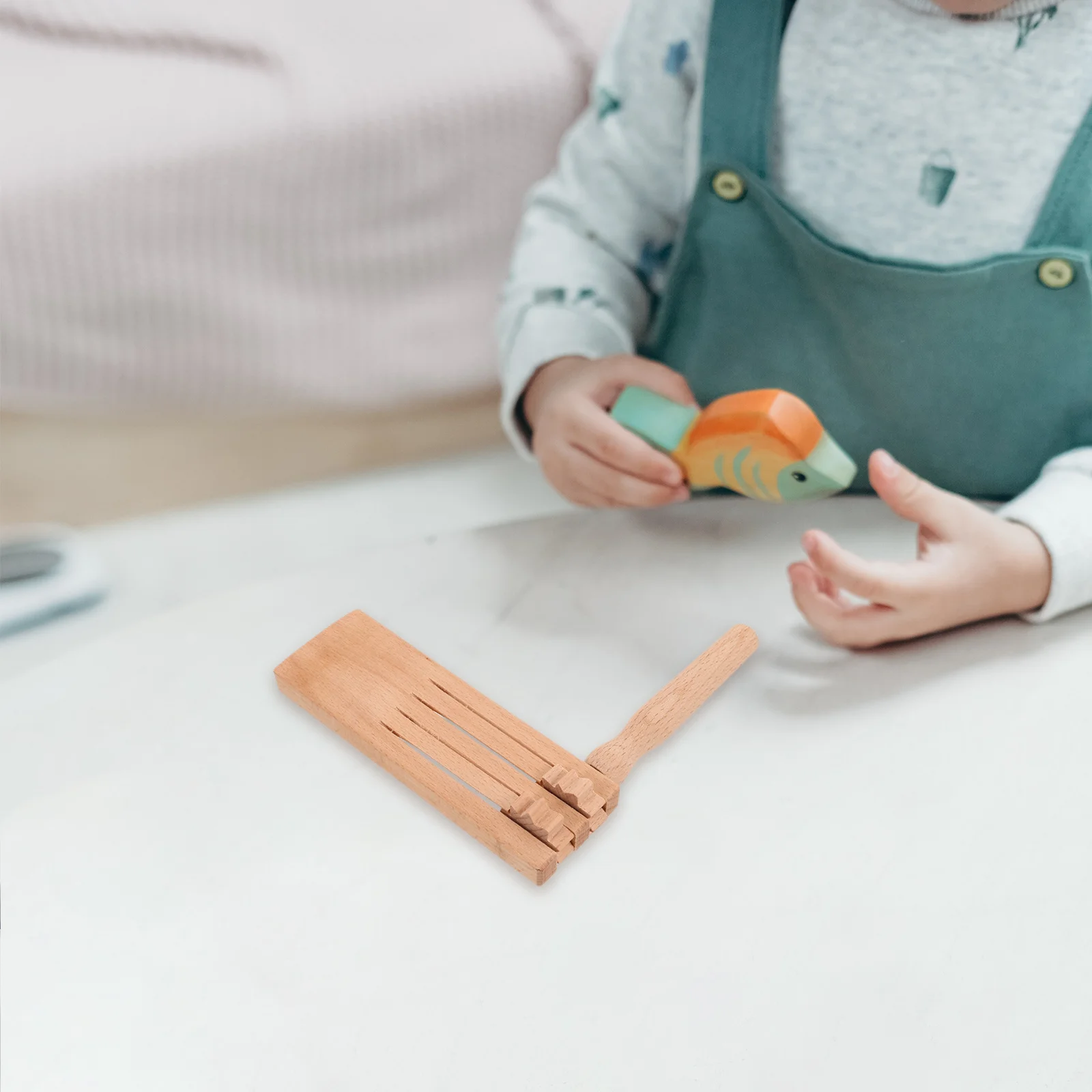 

Double Row Wooden Spinning Rattle Mexican Matraca Noise Hand Eye Coordination Development Preschool Musical