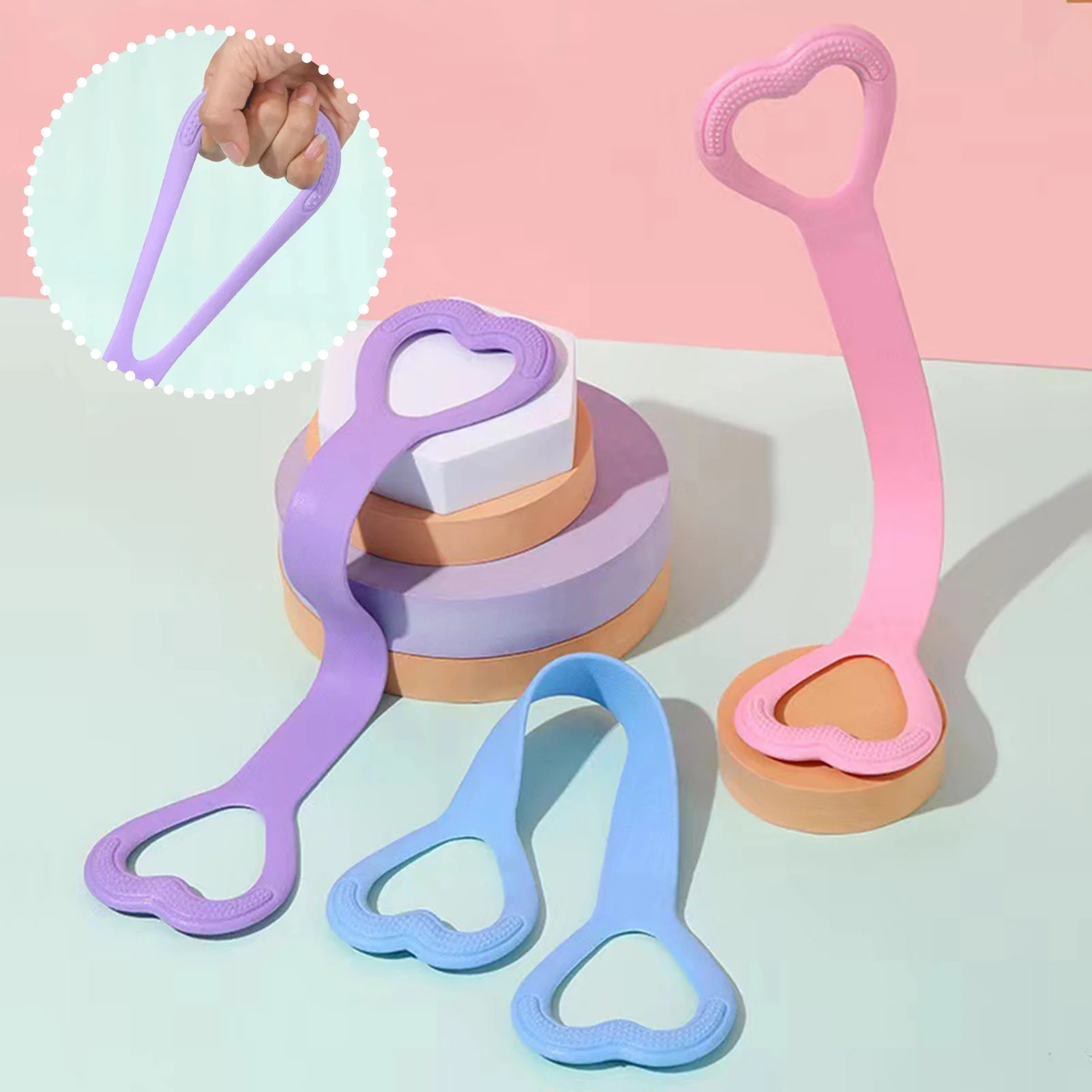 

Фигура 8, натяжитель плеча, спины, высокоэластичная силиконовая растягивающаяся лента для йоги, многоразовая натяжная веревка для фитнеса для тренажерного зала