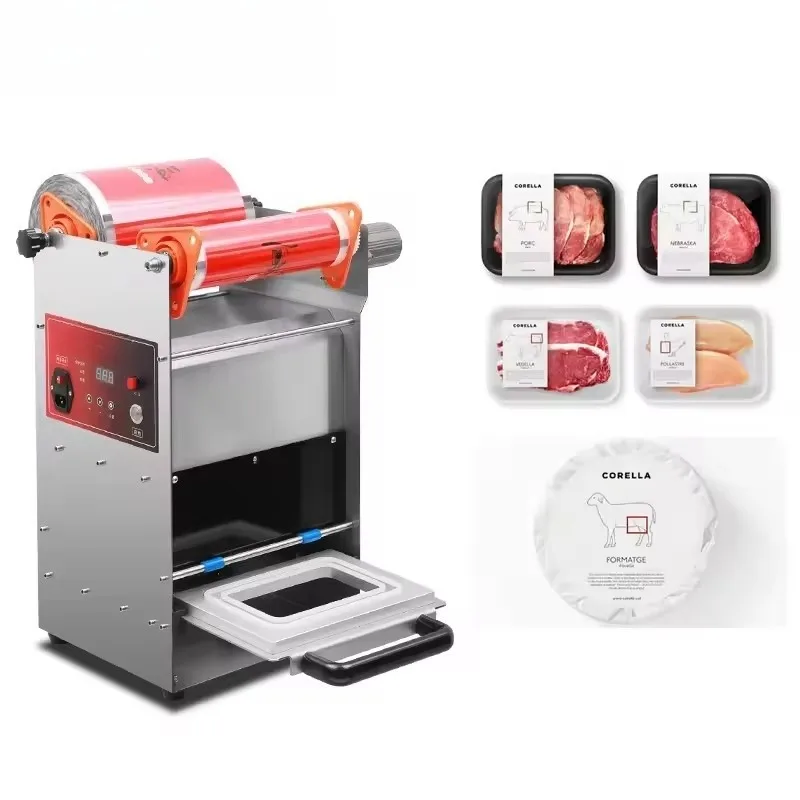 

Semi-automatic Fast Food Fruit Vegetables Food Tray Sealer Machine Manual PP Plastic Tray Food Packing Sealing Machine