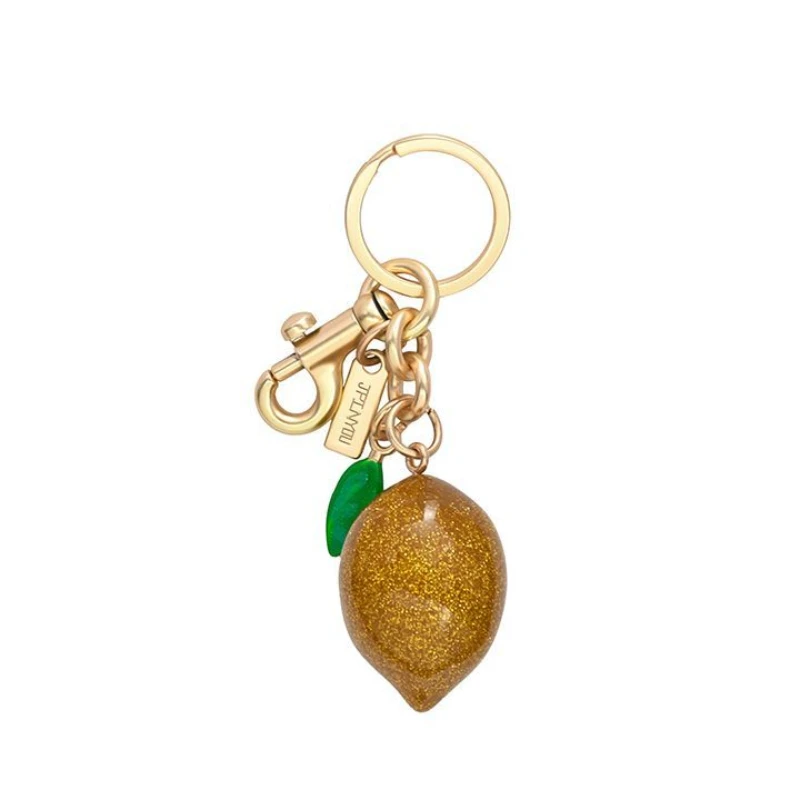 New Crystal Resin Pear Bag Charm Hanging Imitation Fruit Keychain Celebrity Pendant Fashion Bag Accessories Key chain