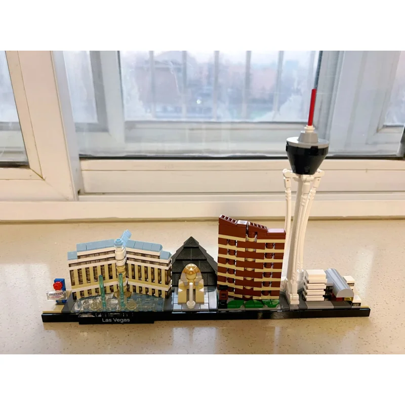 501 قطعة سلسلة الإبداعية مدينة الحلي لاس فيغاس أفق صبي فتاة لغز الجمعية اللبنات لعبة هدية عيد ميلاد