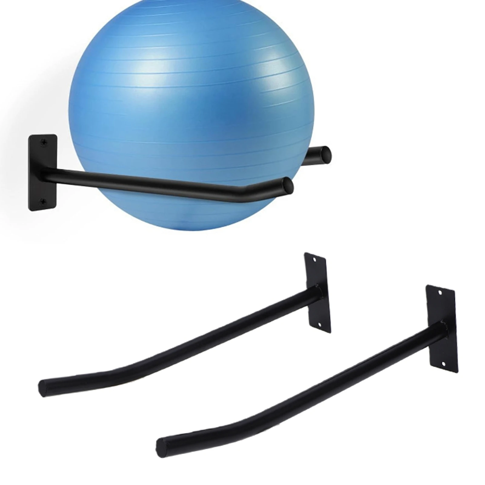 Exercise Ball Holder Iron Wall Mount Metal Yoga Ball Basketball Storage Rack for Home Yoga Studio Gym Garage
