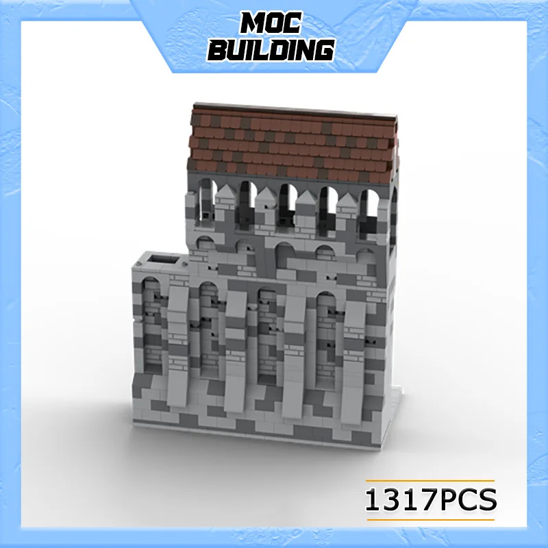 

MOC Building Block Castle Technology Bricks Palace Wall For Medieval Castle DIY Street View Assembled Architecture Model Child