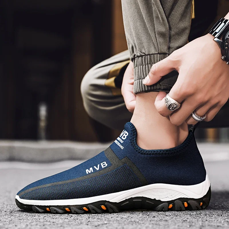 Summer New Men Casual Sport Shoes Mesh Breathable Sneaker Fashion Designer Tennis Shoes Man's Training Walking Running Sneakers
