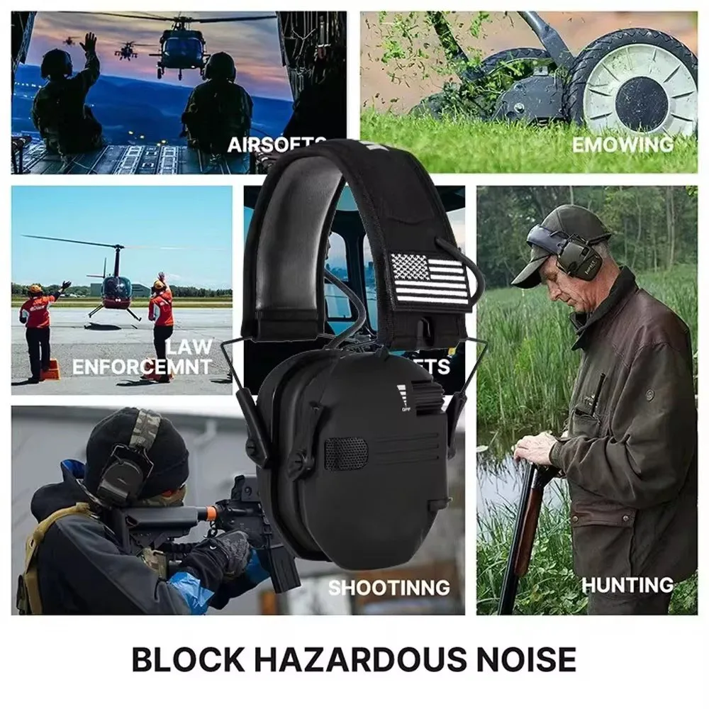 Original Military Tactical Shooting Electronic Earmuffs Outdoor Hunting Sound Pickup Noise Reduction Protection Hearing Headset