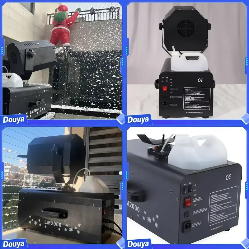 New 2000W Snowflake Machine Swing Shaking Artificial Snow Making Machine 5L for Christmas Holiday Festival Party Show