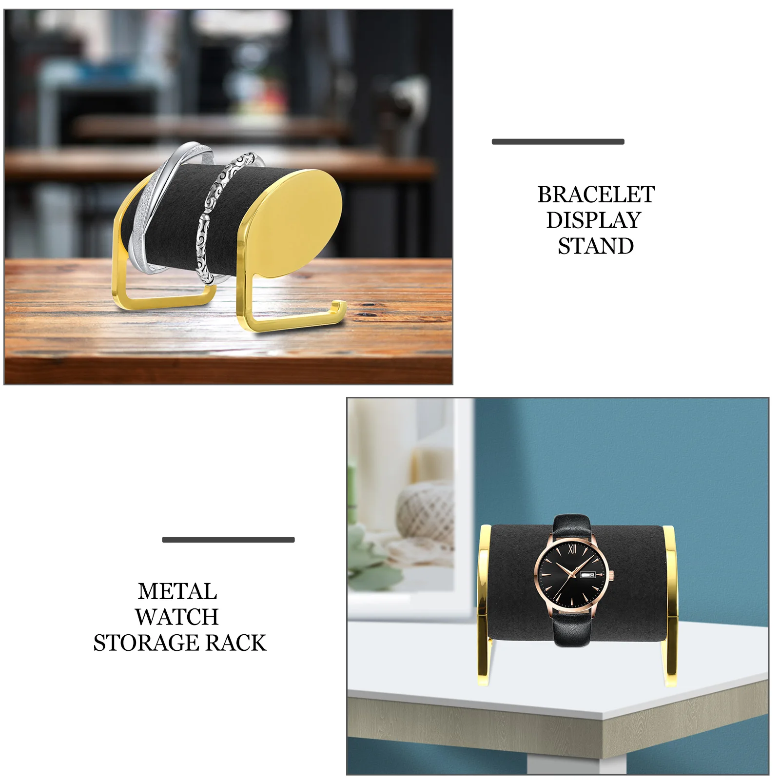 

1 шт., металлическая стойка для ювелирных изделий, позолоченная подставка для часов для браслета, наручных часов, витрина для хранения, держатель для окна, опора