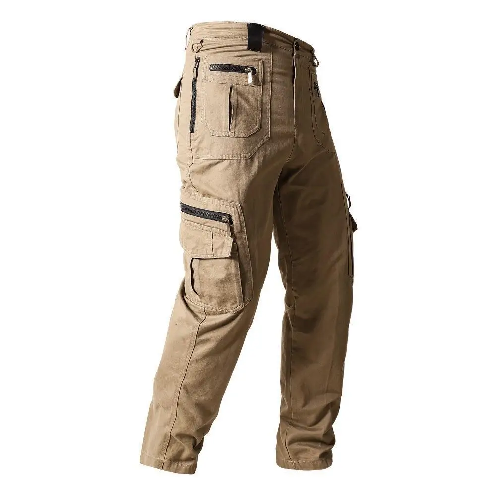 

Men's New Trousers Casual Cotton Solid Color Cargo Pants Men Outdoor Trekking Traveling Trousers Multi-pockets Working Pants 5x