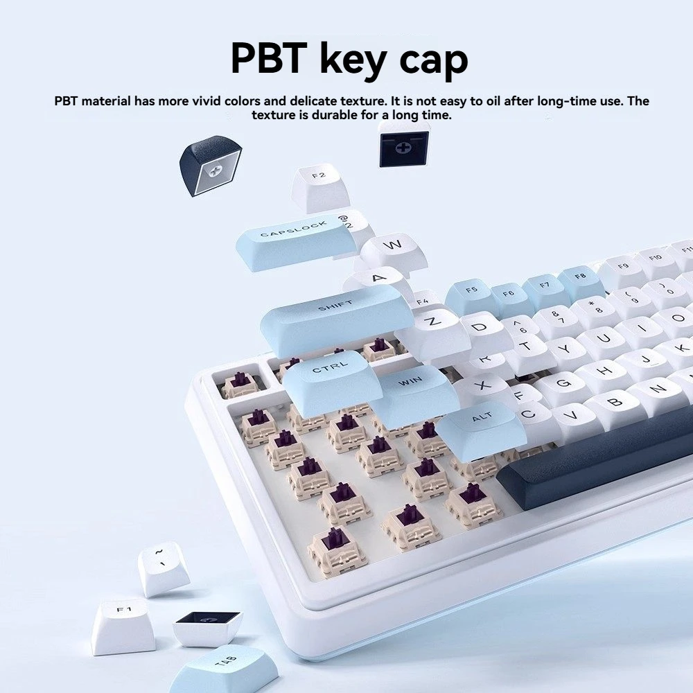 Kzzi K75V2 Mechanical Keyboard 2.4G/Bluetooth Tri-mode RGB Hot Swap 75layout Long Battery Life Gasket Structure Game Keyboard