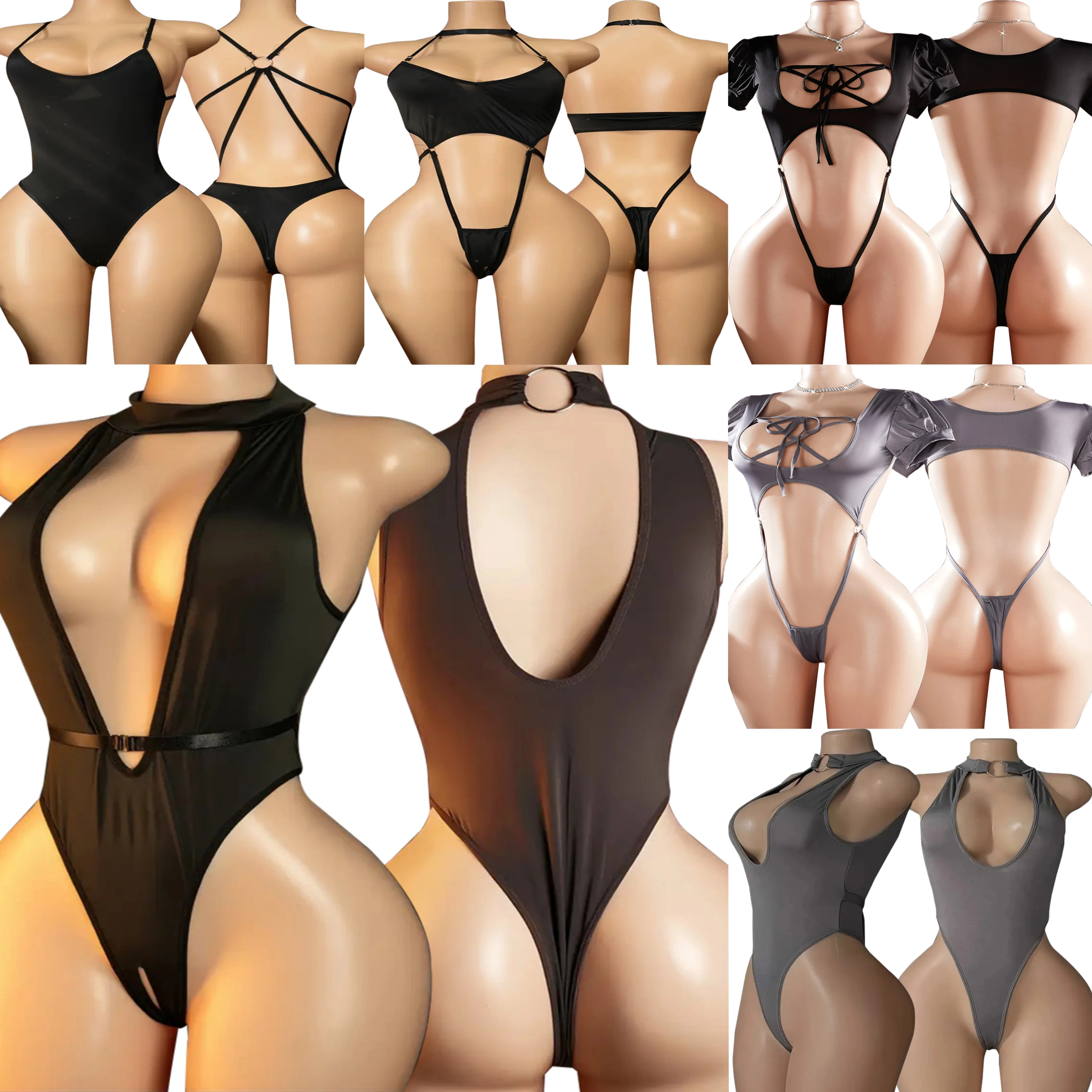 Sexy Bra & Brief Sets Erotic Lingerie Woman Lace Transparent Underwear  Delicate Bra Kit Push Up Bodysuit Sets Thin  Bras