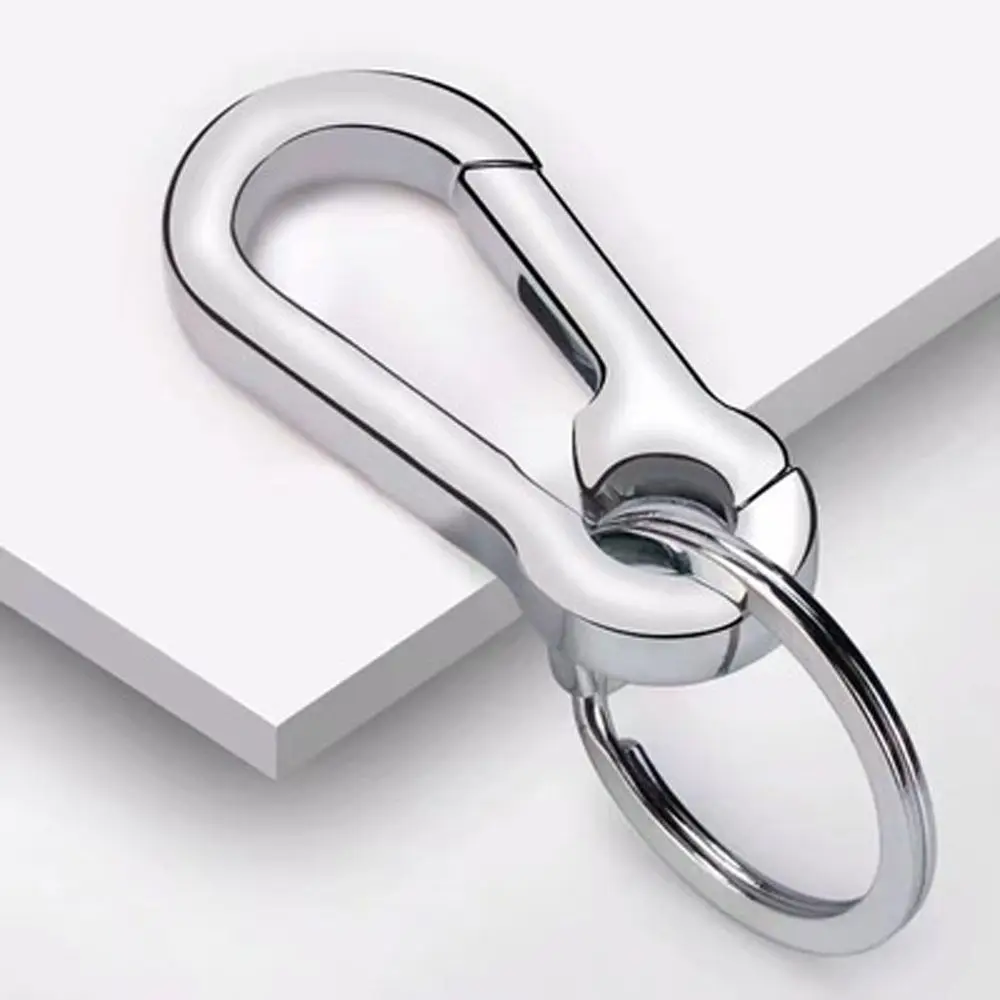 Creativity Car Key Ring Anti-lost Waist Belt Clip Gift Car Decoration Stainless Steel Gourd Buckle Metal Keychain Keyring