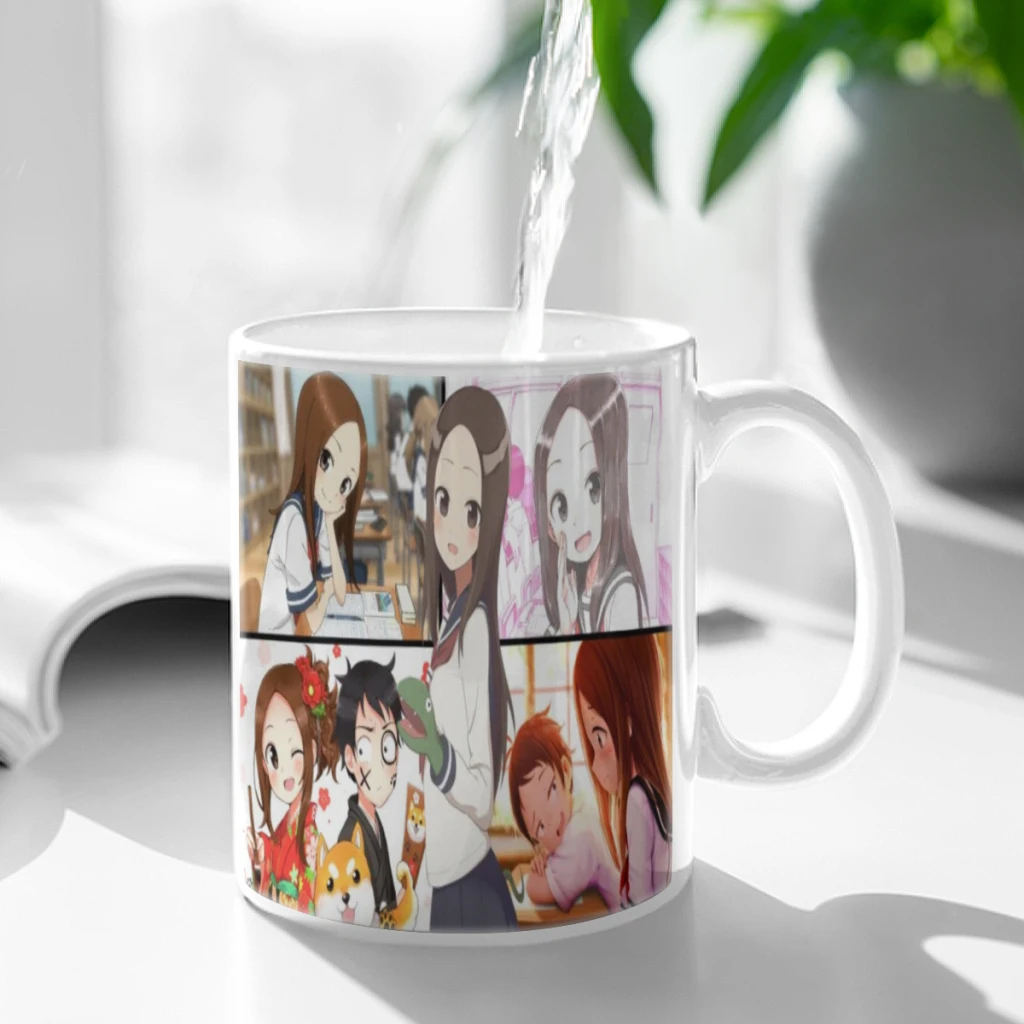 Anime Teasing Master Takagi-san 11oz Afternoon Tea Mug Multifunctional Ceramic Coffee Mug Porcelain Coffee Cup Drinking Cup