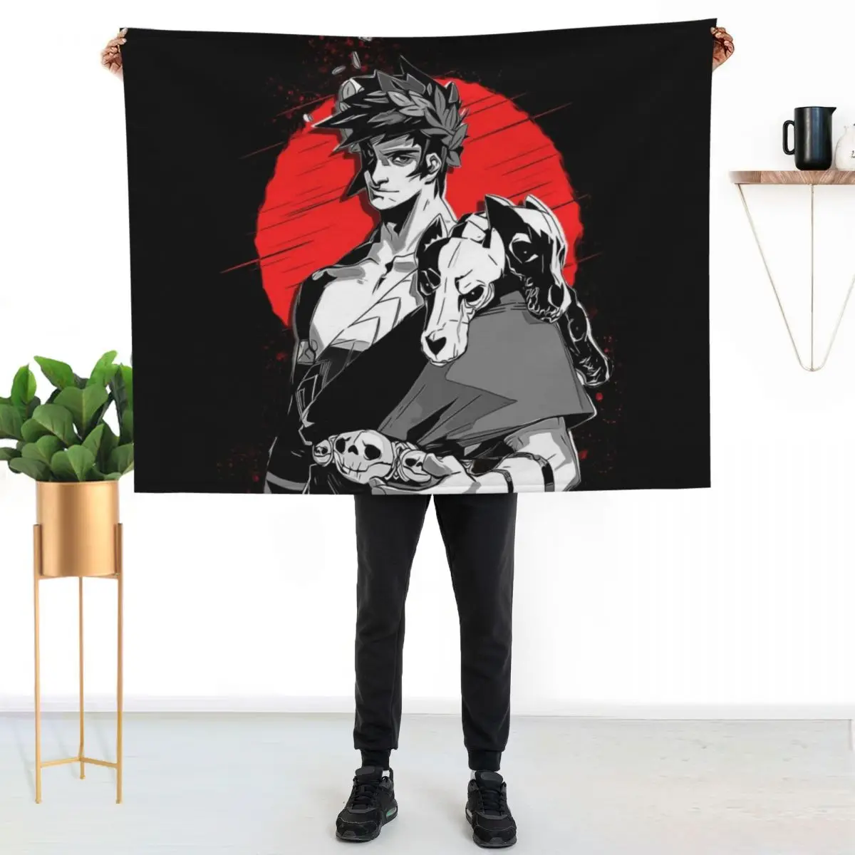 

Zagreus - Hades Throw Blanket Cozy Home Blanket Gift for Christmas Holiday