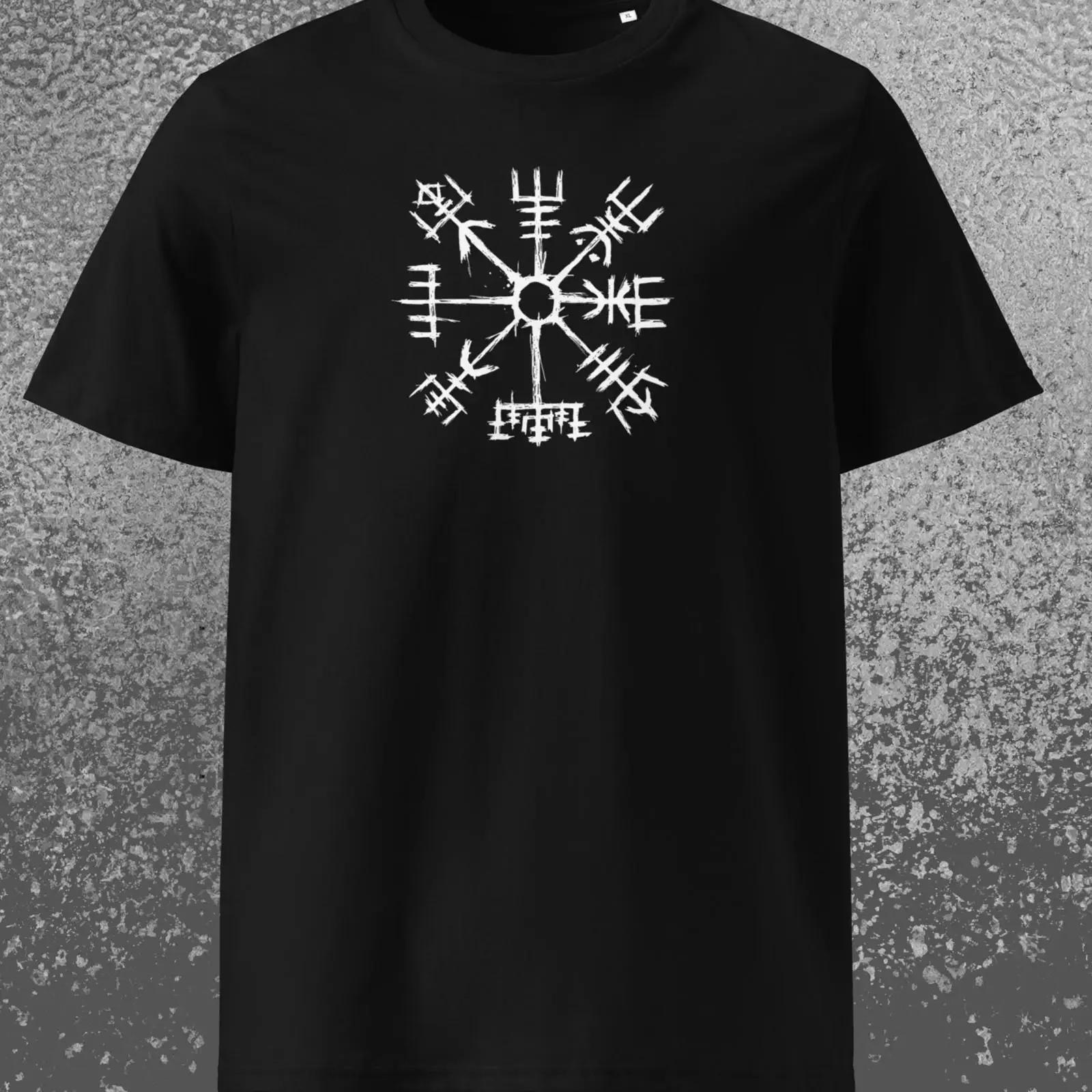 Vegvisir T Shirt Norse Compass Symbol Viking Rune Nordic Pagan Design Scandinavian Streetwear vintage Washed Comfortable