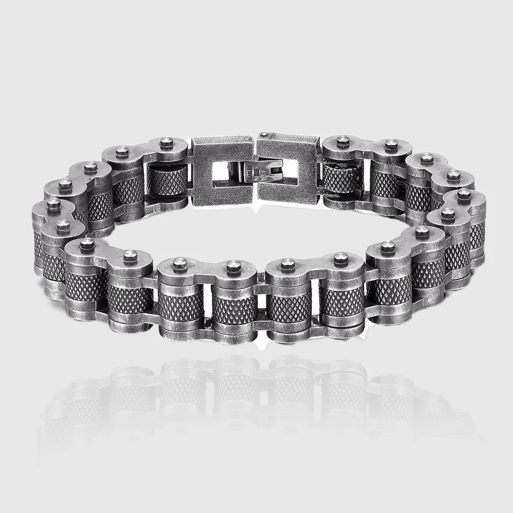 

Retro Biker Chain Bracelet Mens Bracelet Link Chain Motorcycle Bicycle Style Bracelets Stainless Steel Bangles Jewelry