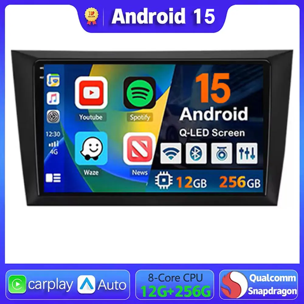 

Android 15 CarPlay Auto Car Radio For Volkswagen VW Golf 6 2008-2016 Navigation Multimedia Player GPS 2 din Autoradio WiFi+4G