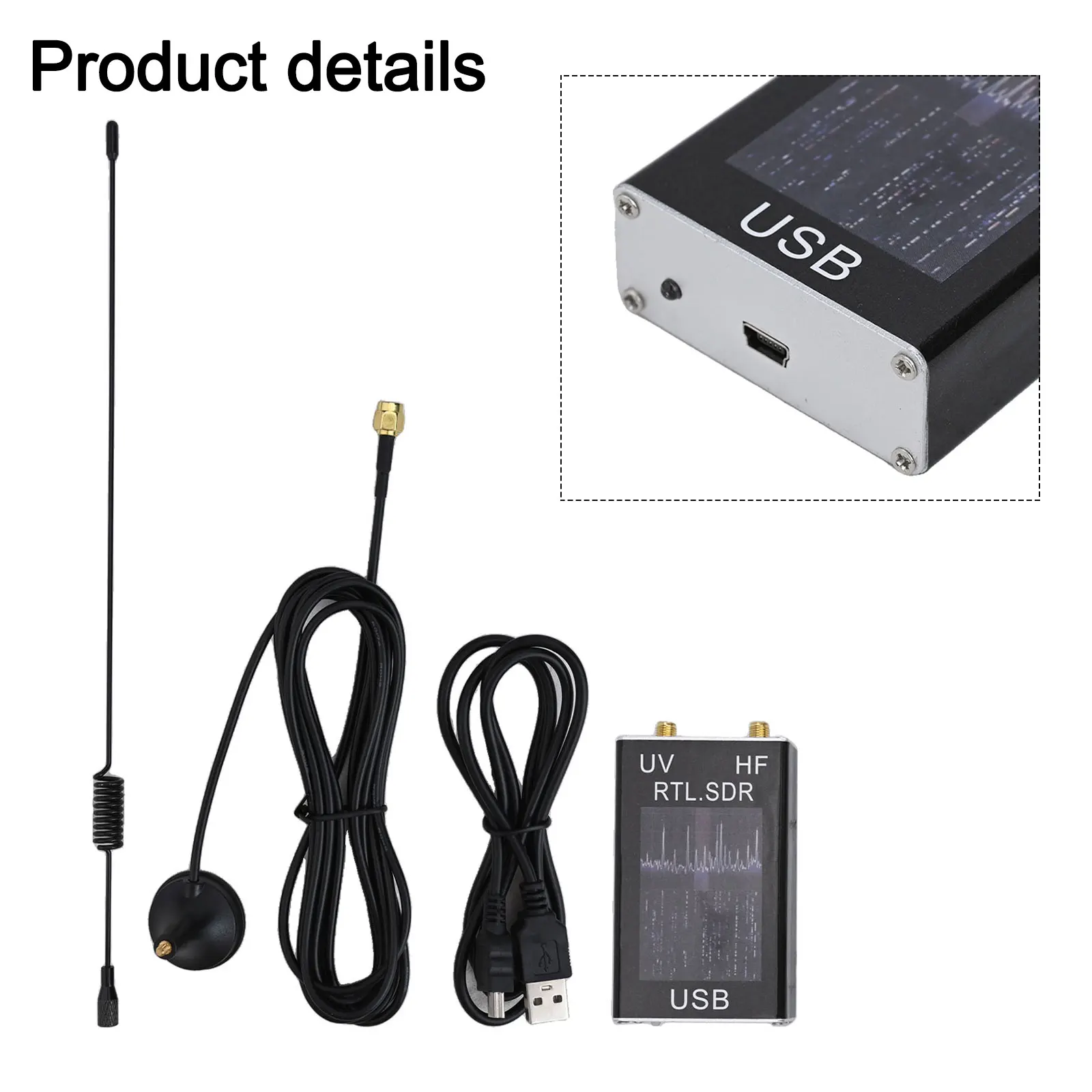 USB Cable Tuner Receiver RTL2832U+R820T2 Chipset USB Tuner Receiver 1 Set 100KHz To 1766MHz GPS Signals Practical