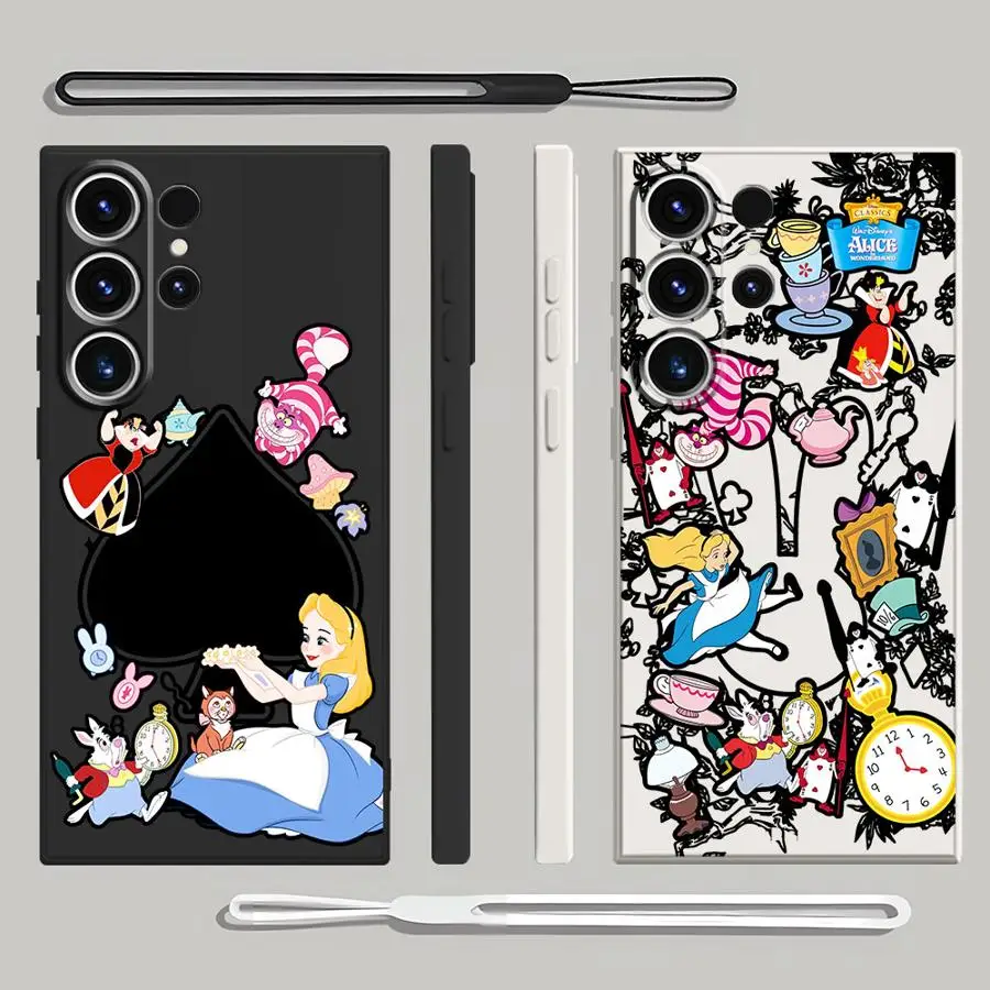 Чехол для Samsung Galaxy S22 Ultra S20 S25 Edge S21 Plus S23 Note 20 10 Ultra S24 FE Soft TPU Disney Alice In Wonderland Чехол для Samsung Galaxy S22 Ultra S20 S25 Edge S21 Plus S23 Note 20 10 Ultra S24 FE Soft TPU Disney Alice In Wonderland
