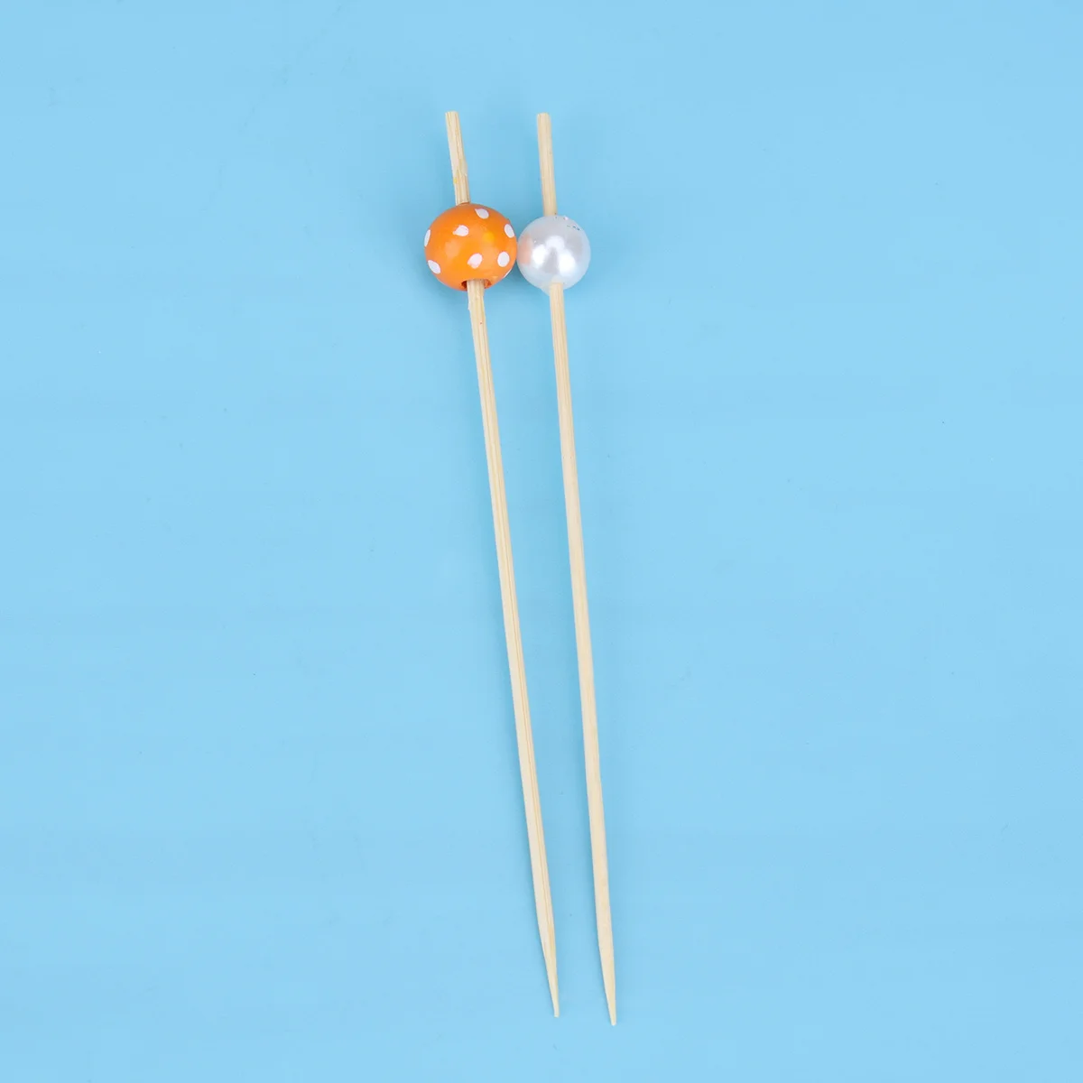 

100pcs Colorful Handmade Beads Shape Decorative Cocktail Sticks For Plate Dessert Appetizer Display Bar Ktv Home Use Kitchen Bar