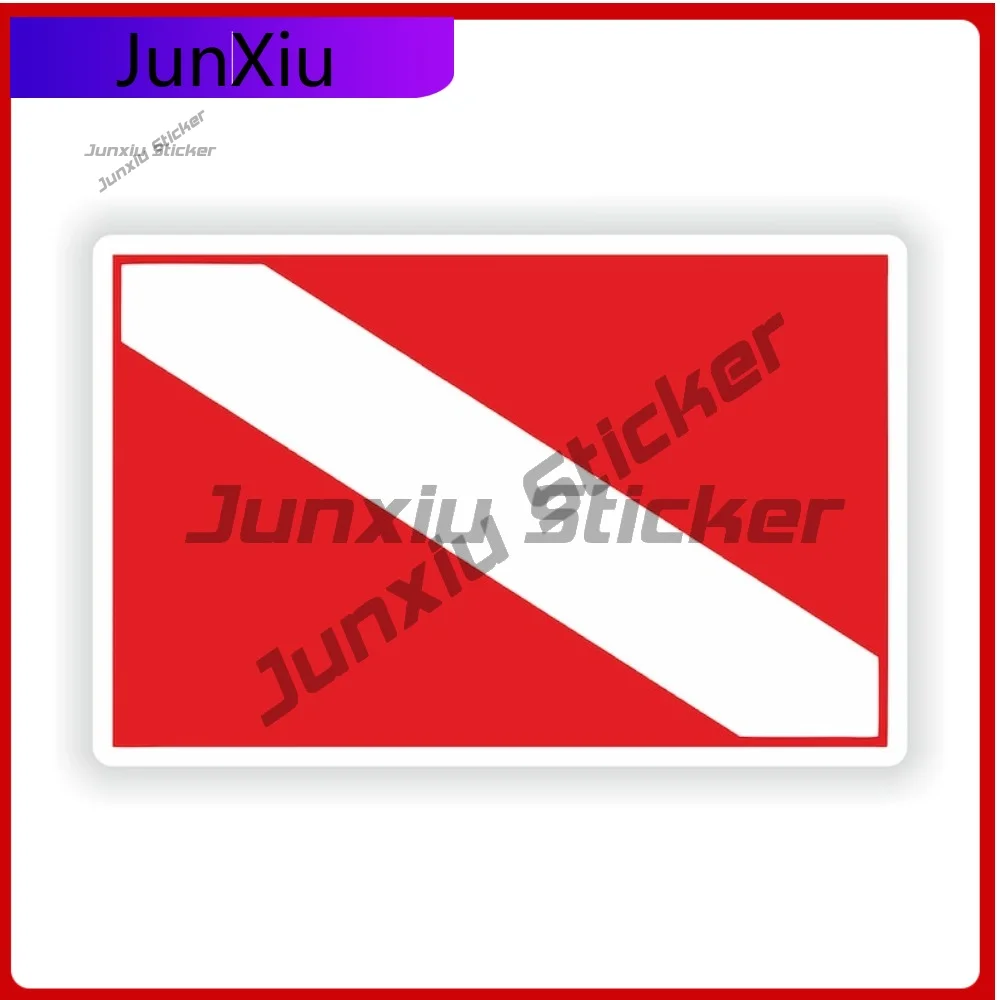 

Diver Down Cute Laptop Weatherproof Decal Decoration Stylish Symbol Scratch Vinyl Diving Decal Graphic Anti Fade Weatherproof