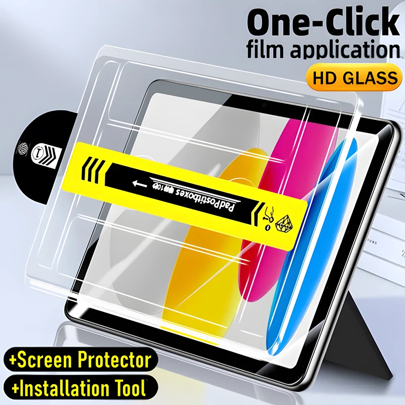 

Защитная пленка для экрана без пыли для IPad Air 6 11 дюймов 13 2025 A16 2024 закаленное стекло 9H с полным покрытием, без пузырей, самовыравнивающаяся