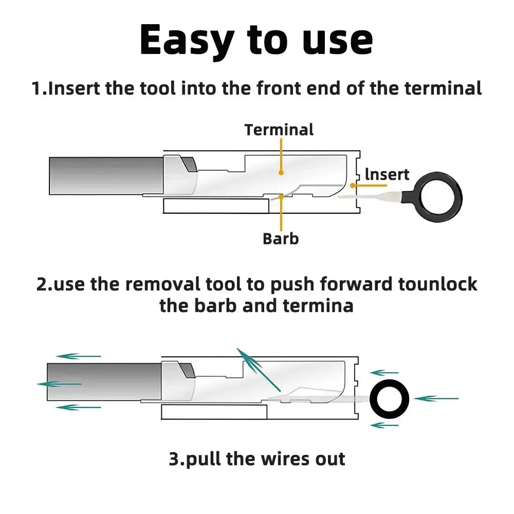 41 stücke Universal Auto Terminal Entfernung Reparatur Werkzeug Draht Stecker Stecker Extractor Puller für Auto Terminals Demontage Hand Werkzeuge