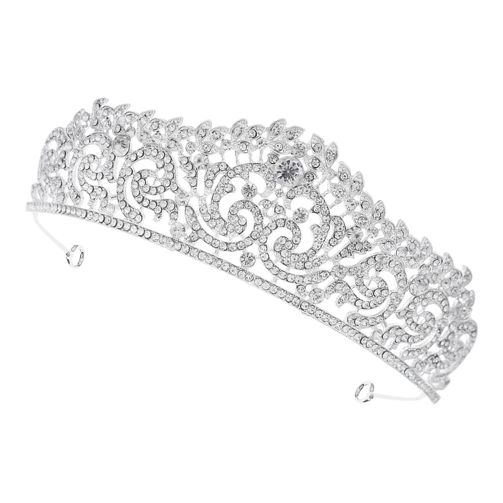 

Elegant Alloy Crowns Wedding Hair Accessories for Bride Bridesmaids Delicate Photo Props Performance Show Crown Headdress