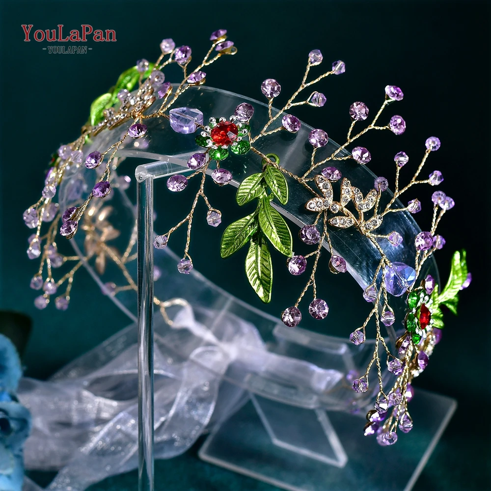 

YouLaPan Bride Rhinestone Crystal Headband Handmade Hair Band Wedding Headpieces Elegant Women Hair Accessories Halloween HP859