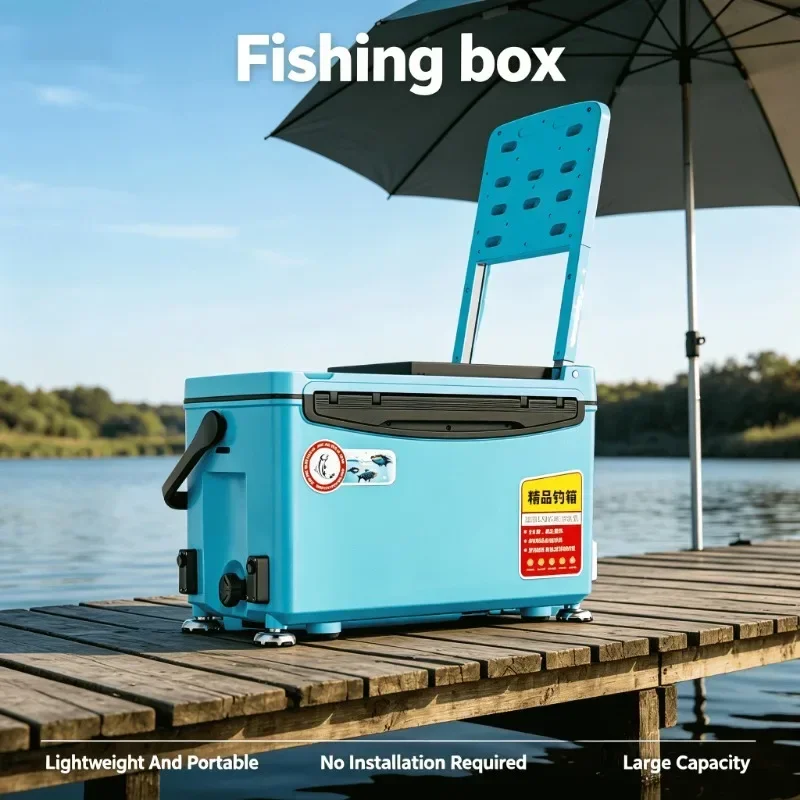 Ultra Lightweight Fishing Tackle Seat Box Multifunctional Portable Foldable Outdoor Gear with Rod Holder Bait Tray And Storage