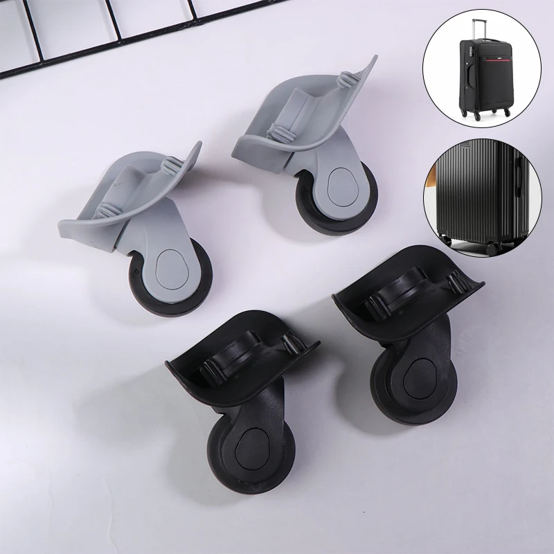 1Pair Replacement Luggage Wheels Suitcases Spinner Caster A08 Silent Rubber Wheels Baggage Wheel For Suitcase Trolley Accessory