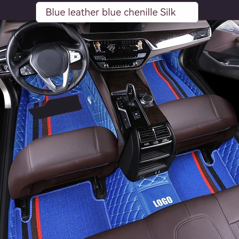 

Custom Double Layer Car Leather Floor Mat For Hyundai All Models Solaris Tucson2016 Sonata Ix25 I30 Car Accessories CarpetCover