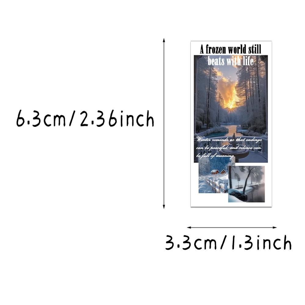 50PCS Creative Winter Sealing Stickers, Envelope Sealing Stickers, DIY Notebook, Water Cup, Glasses Box, Phone Stickers