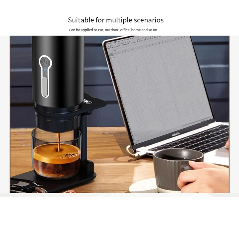 Premium Portable Coffee Maker, Electric Mini Espresso Machine , Perfect For Travel, Camping And Hiking