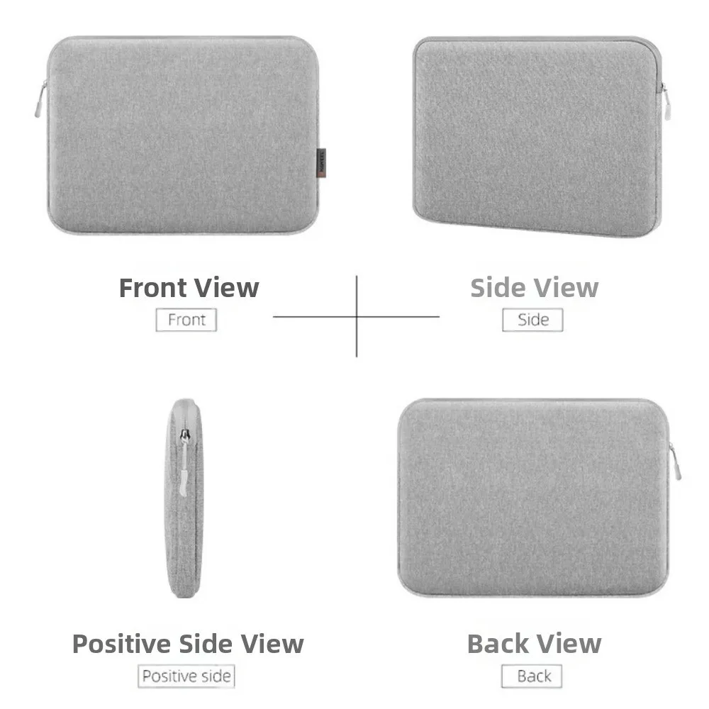 حقيبة كمبيوتر محمول مقاومة للصدمات، خفيفة الوزن، لون سادة، حقيبة يد للكمبيوتر، حماية متعددة الطبقات، حقيبة واقية للكمبيوتر اللوحي مقاومة للاهتراء