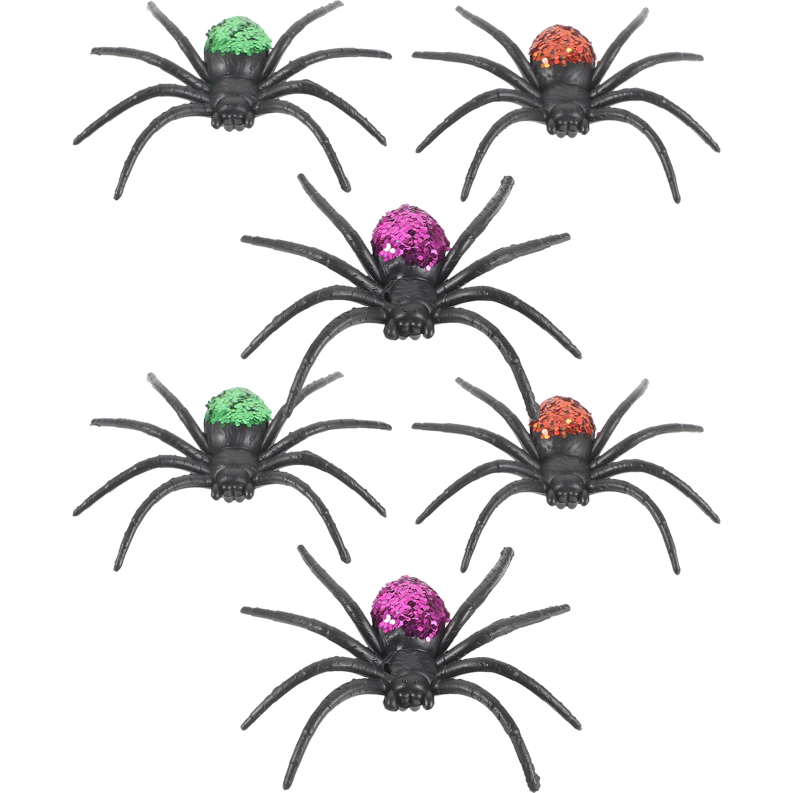 

6 Pcs Spider Toy Halloween Long-lasting Decoration Sturdy Prop Eye-catching