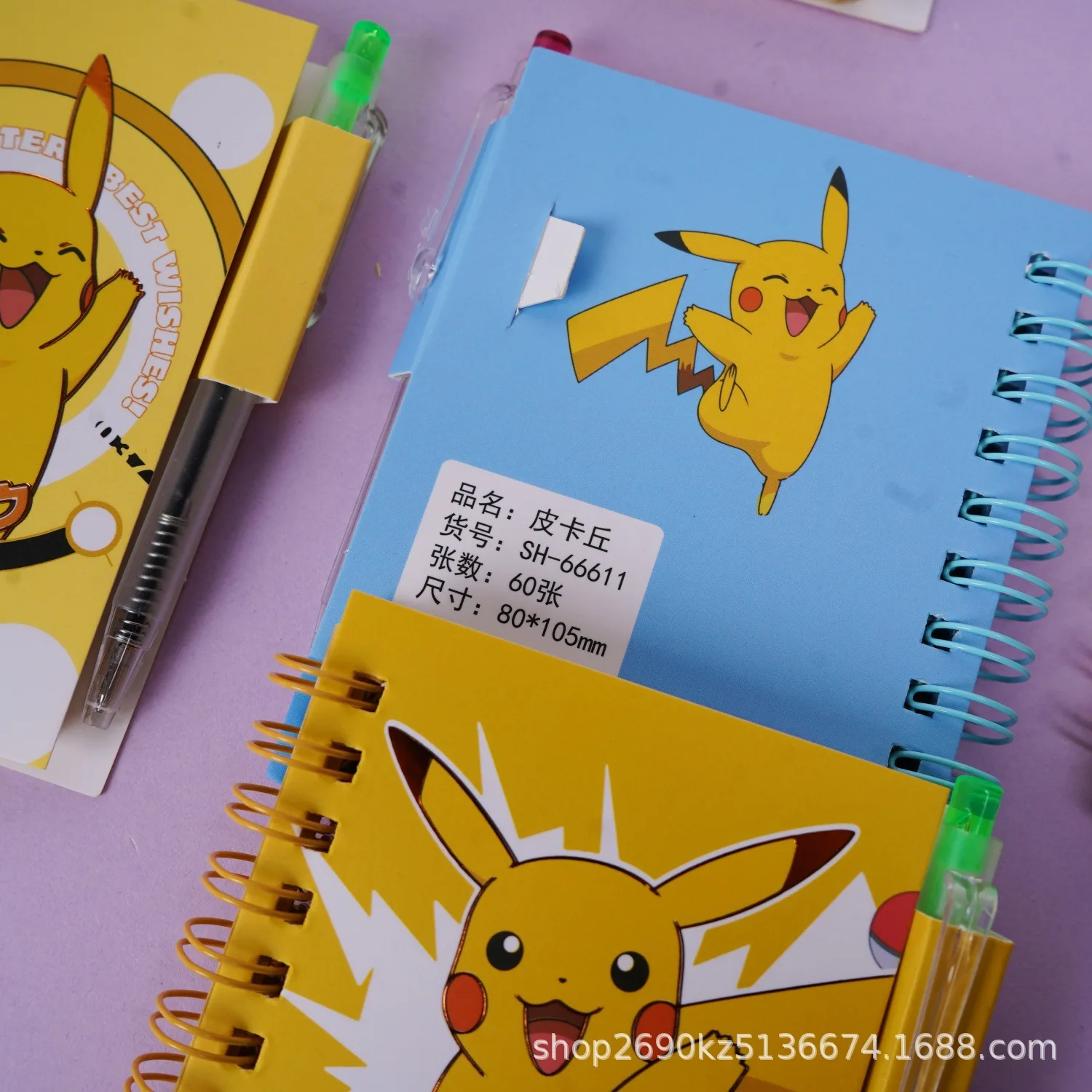 Pokémon small notebook with pen, portable journal, cute, school supplies, back-to-school gift, gift for friends, fun gift view 4