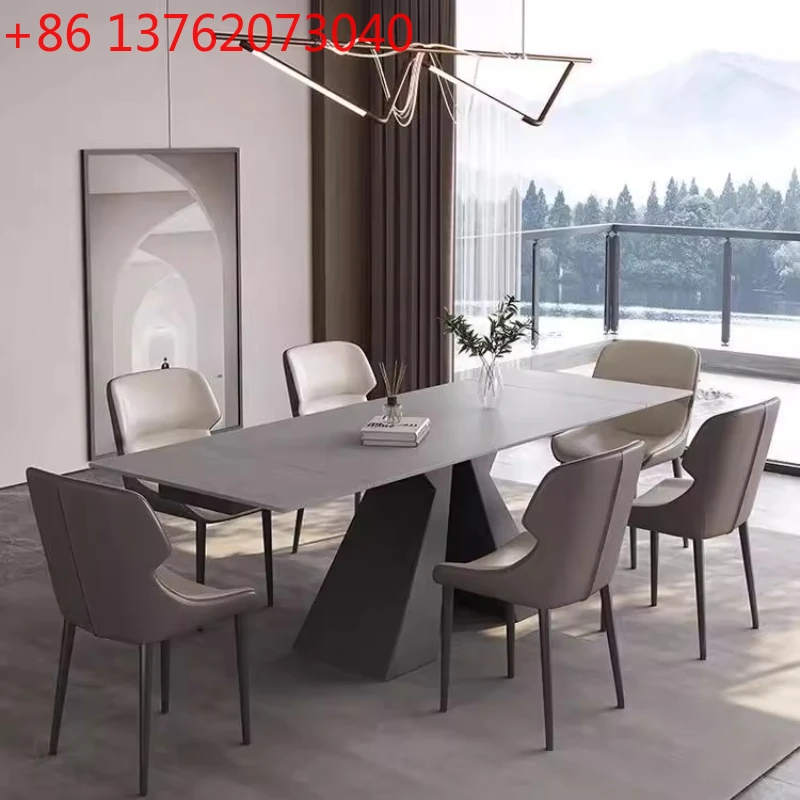 Mesas de Comedor Modernas de Lujo, Mesas Cuadradas de Madera para Comedor, Mesas de Restaurante, Muebles para el Hogar