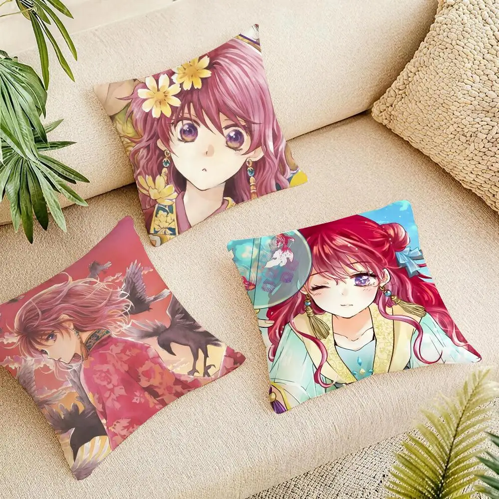 Anime Y-Yona Of The Dawn Cushion Cover Organic Linen Square Pillow Case Durable Non-Allergenic And Kind To Skin