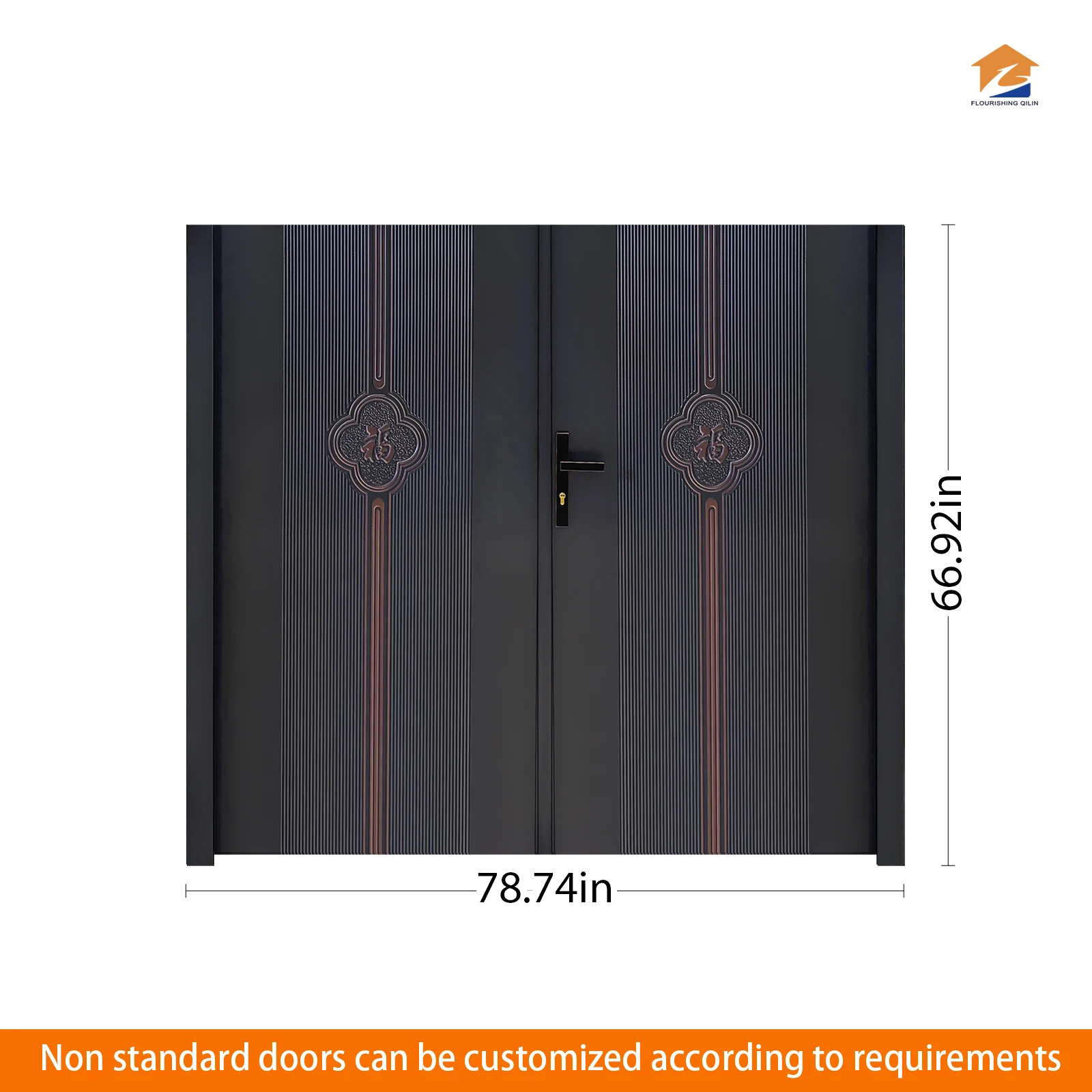 التخصيص لوحات مزدوجة سوينغ نمط الفولاذ المقاوم للصدأ درب بوابات أحدث تصاميم البوابة الرئيسية بوابات الألومنيوم الزخرفية #4