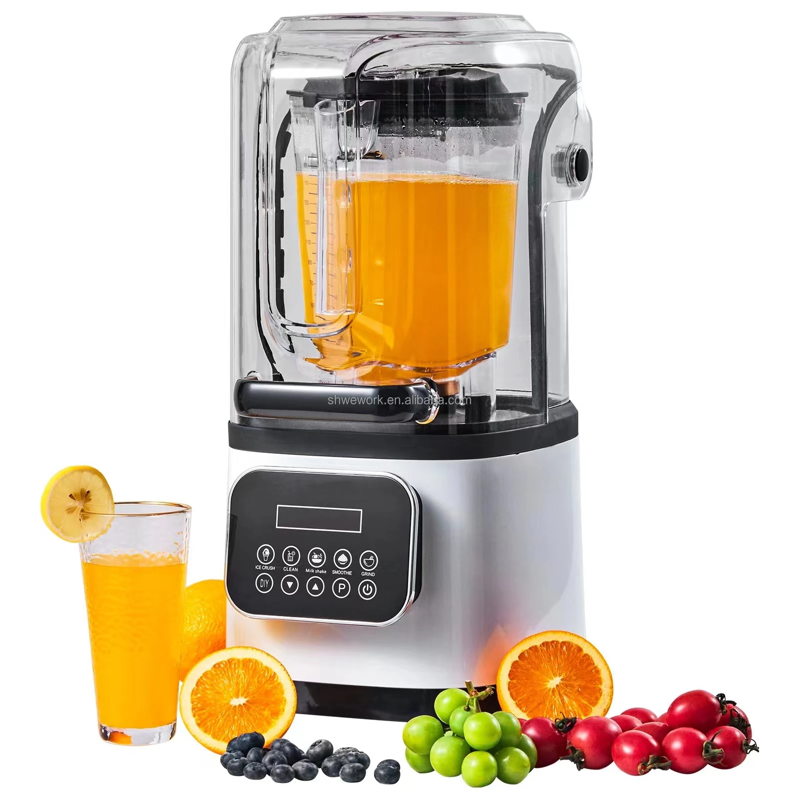 For Professional Blender With Shield Commercial Countertop Blenders 9 Speed & 5 Functions Blender For Shakes Smoothies Peree