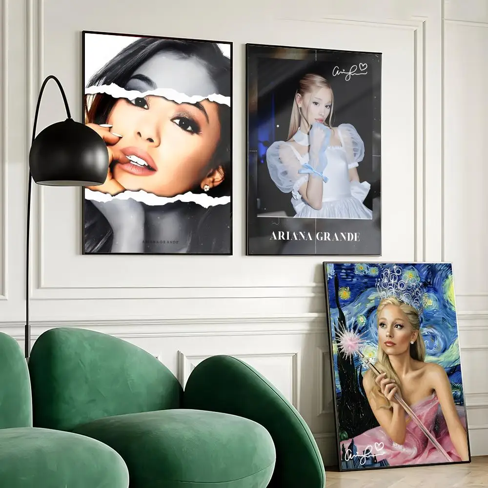A-Ariana G-Grande Painting Calligraphy Canvas Painting Art for Bedroom Living Room Home Decor Wall Decoration Decals Gift