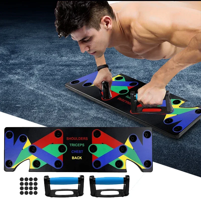 9 In 1 Push Up Rack Training Board ABS Abdominal Muscle Trainer Sports Home Fitness Equipment for Body Building Workout Exercise